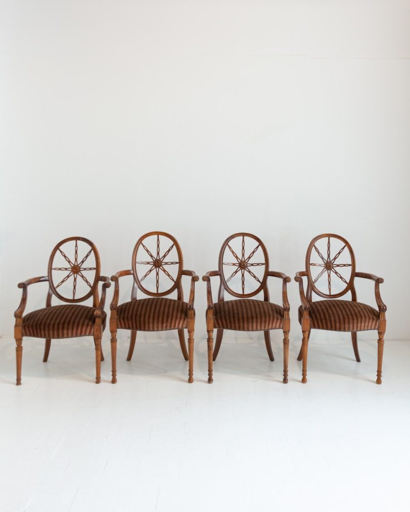 4 mahogany armchairs