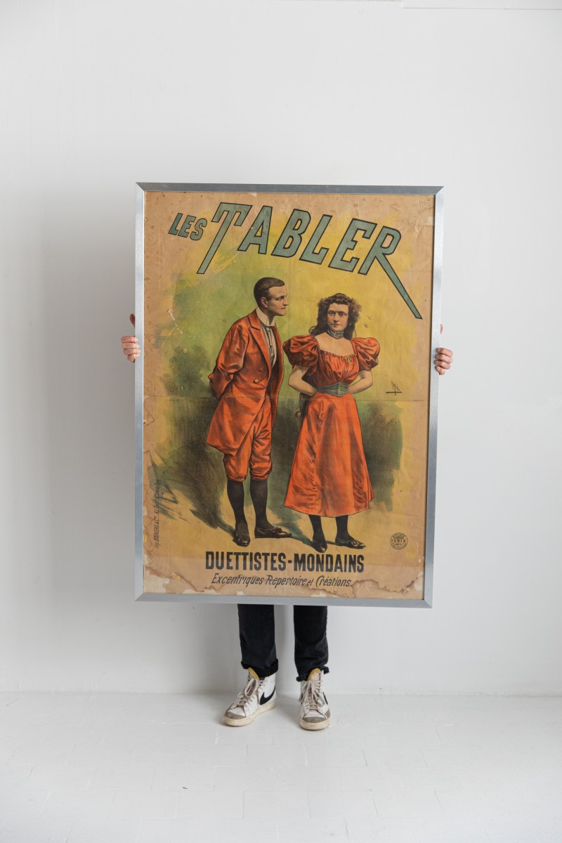 Advertising poster "Les Tabler" Candido Aragonez late s.XIX.